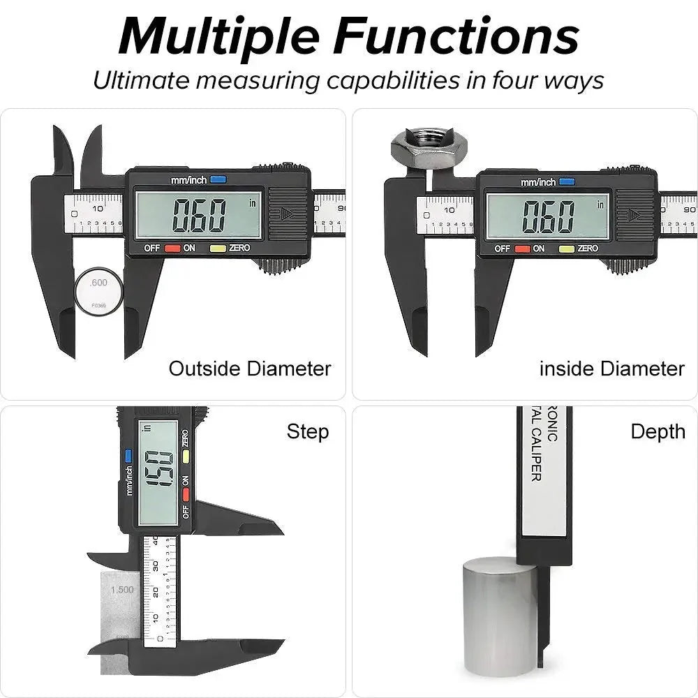 150mm 100mm Electronic Digital Caliper  Dial Vernier Caliper Gauge Micrometer Measuring Tool Digital Ruler