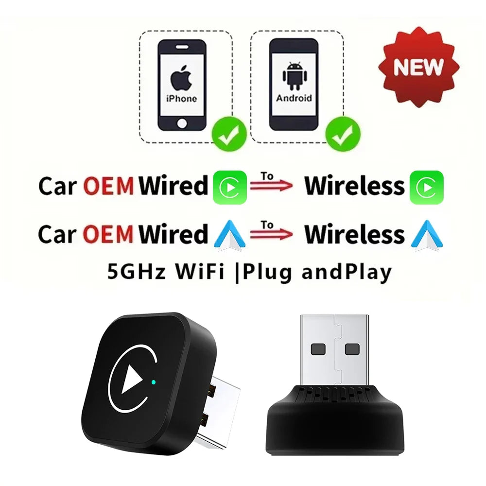 2in1 wired to wireless CarPlay